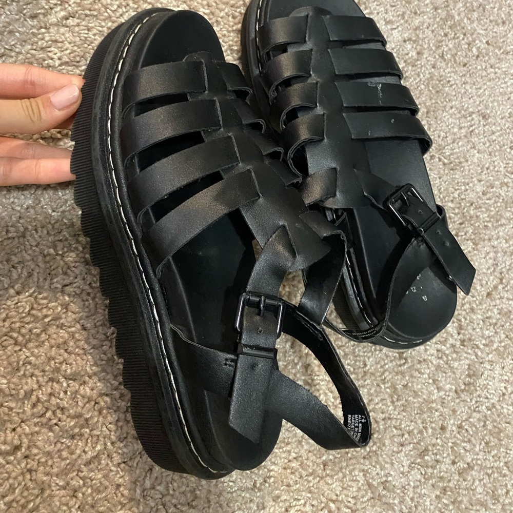 A new day black gladiator sandals platforms